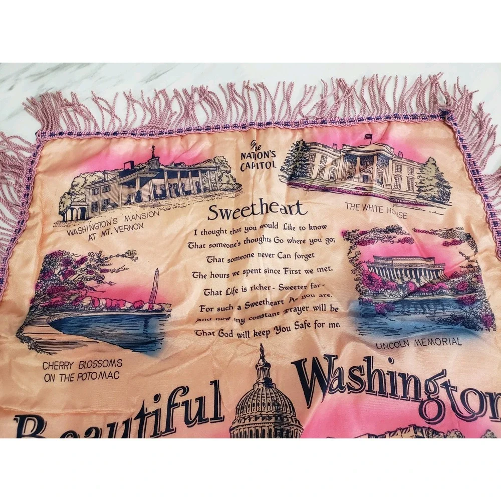 Vintage Washington State souvenir pillow cover - 16